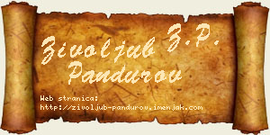 Živoljub Pandurov vizit kartica